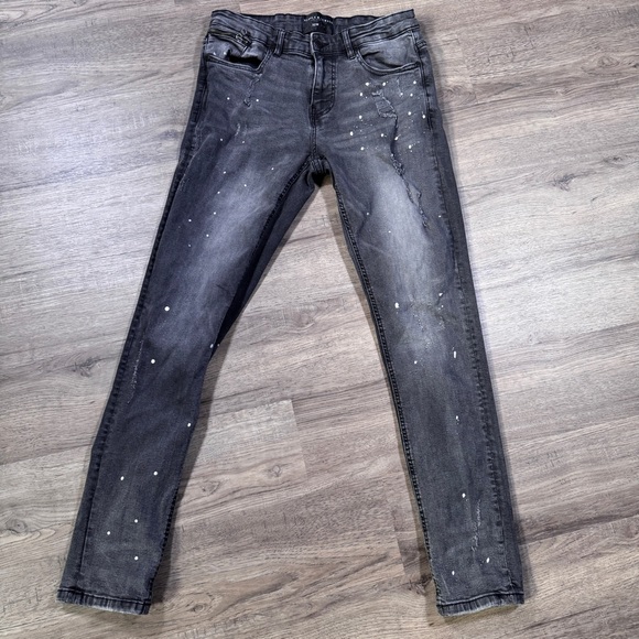 Supply & Demand 32W Stylish Gray Distressed Jeans - Picture 1 of 16